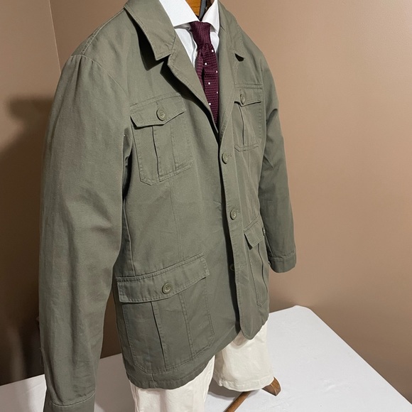 Safari Jacket forest green canvas/duck cloth XL/47R/57EU - Picture 3 of 14
